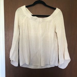 A&F off shoulder cream sweater